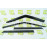 Дефлекторы-ветровики Voron Glass серии Samurai гибкие на ВАЗ 2109, 21099, 2114, 2115