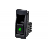 Кнопка стеклоподъемника АВАР нового образца с зеленой подсветкой для Калина, Калина 2, Гранта