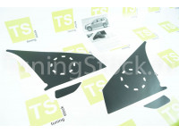 Черные накладки (наклейки) под уголки боковых зеркал для Рено Дастер