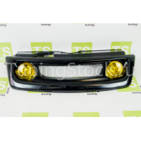 Решётка радиатора с желтыми ПТФ для ВАЗ 2110, 2111, 2112 Решётка радиатора с желтыми ПТФ для ВАЗ 2110, 2111, 2112