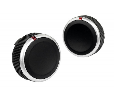 Ручки регулировки блока отопителя с серебристым кольцом на Hyundai Solaris