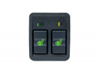 Блок управления подогревом сидений АВАР 3 режимный (индикация зеленого, желтого и красного цвета) с зеленой подсветкой для Приора 2