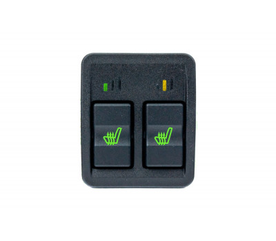 Блок управления подогревом сидений АВАР 3 режимный (индикация зеленого, желтого и красного цвета) с зеленой подсветкой для Приора 2