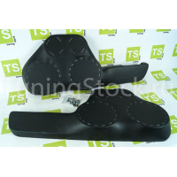 Подиумы 4-х компонентные на передние двери под 2 динамика 16х16 см х 2 рупорных твитера на ВАЗ 2113, 2114, 2115