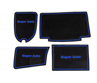 Комплект силиконовых черно-синих ковриков панели приборов и консоли Super Auto для ВАЗ 2113, 2114, 2115 Комплект силиконовых черно-синих ковриков панели приборов и консоли Super Auto для ВАЗ 2113, 2114, 2115