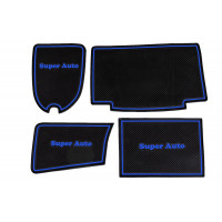 Комплект силиконовых черно-синих ковриков панели приборов и консоли Super Auto для ВАЗ 2113, 2114, 2115 Комплект силиконовых черно-синих ковриков панели приборов и консоли Super Auto для ВАЗ 2113, 2114, 2115