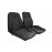 Обивка сидений (не чехлы) экокожа гладкая с цветной строчкой Ромб/Квадрат на ВАЗ 2110