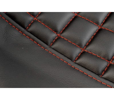 Обивка сидений (не чехлы) экокожа гладкая с цветной строчкой Ромб/Квадрат на ВАЗ 2110