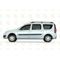 Защита порогов прямая ПТ Групп 51 мм (НПС) для Ларгус 2012 года Защита порогов прямая ПТ Групп 51 мм (НПС) для Ларгус 2012 года