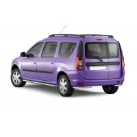 Защита заднего бампера ПТ угловая диаметр 51 мм, нержавейка для Ларгус Защита заднего бампера ПТ угловая диаметр 51 мм, нержавейка для Ларгус