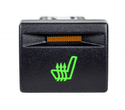 Кнопка обогрева сиденья с зеленой подсветкой и оранжевой индикацией  для Гранта, Приора, Калина 2