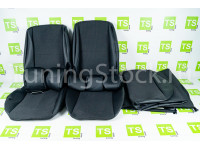 Обивка сидений (не чехлы) экокожа с тканью под раздельный задний ряд сидений для Гранта