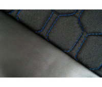 Обивка сидений (не чехлы) экокожа с тканью Полет (строчка соты) под цельный задний ряд сидений для Гранта