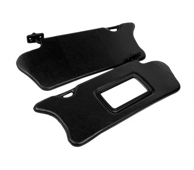 Солнцезащитные козырьки черные с зеркалом для ВАЗ 2110, 2111, 2112 Солнцезащитные козырьки черные с зеркалом для ВАЗ 2110, 2111, 2112