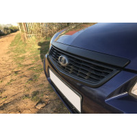 Накладка на капот (сабля), черный матовый для Приора