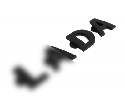 Надпись-шильдик LADA нового образца черный матовый