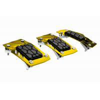 Накладки на педали Type R желтые с квадратным резиновым протектором