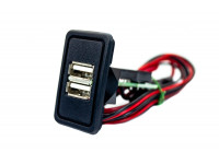 USB зарядка на 2 слота вместо заглушки панели приборов для ВАЗ 2108-21099 с высокой панелью, ВАЗ 2113-2115, Лада 4х4 (Нива) 21213, 21214, 2131