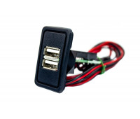 USB зарядка на 2 слота вместо заглушки панели приборов для ВАЗ 2108-21099 с высокой панелью, ВАЗ 2113-2115, Лада 4х4 (Нива) 21213, 21214, 2131