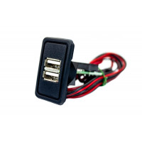 USB зарядка на 2 слота вместо заглушки панели приборов для ВАЗ 2108-21099 с высокой панелью, ВАЗ 2113-2115, Лада 4х4 (Нива) 21213, 21214, 2131