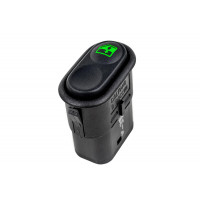 Оригинальная кнопка (переключатель) стеклоподъемника АВАР с зеленой подсветкой для ВАЗ 2108, 2109, 21099, 2113, 2114, 2115, Шевроле Нива, УАЗ Патриот