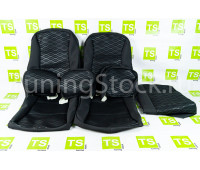 Обивка сидений (не чехлы) термотиснение Трек на Приора седан