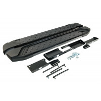 Пороги алюминиевые БМВ стиль черные для 3-дверной Лада 4х4, Нива Легенд Пороги алюминиевые БМВ стиль черные для 3-дверной Лада 4х4, Нива Легенд