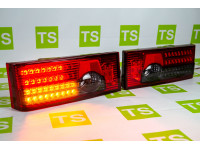 Светодиодные задние фонари красные с серой полосой для ВАЗ 2108-21099, 2113, 2114