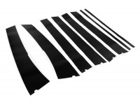 Черные наклейки на стойки дверей с отделкой под алмазную крошку для универсалов Калина, Калина 2, Гранта FL Черные наклейки на стойки дверей с отделкой под алмазную крошку для универсалов Калина, Калина 2, Гранта FL