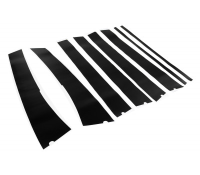 Черные наклейки на стойки дверей с отделкой под алмазную крошку для универсалов Калина, Калина 2, Гранта FL Черные наклейки на стойки дверей с отделкой под алмазную крошку для универсалов Калина, Калина 2, Гранта FL