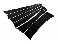 Черные накладки-наклейки стоек дверей для Нива Тревел, Шевроле Нива