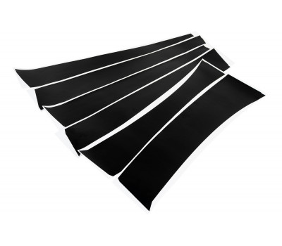 Черные накладки-наклейки стоек дверей для Нива Тревел, Шевроле Нива