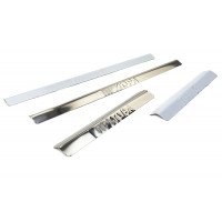 Хромированные накладки с надписью на внутренние пороги для Приора Хромированные накладки с надписью на внутренние пороги для Приора