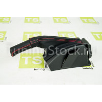 Ручка ручника с кожухом и подстаканником контрастная строчка для Гранта, Калина 2, Datsun Ручка ручника с кожухом и подстаканником контрастная строчка для Гранта, Калина 2, Datsun