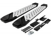 Пороги алюминиевые БМВ стиль для 3-дверной Нива 4х4 2121, Урбан