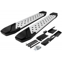 Пороги алюминиевые БМВ стиль для 3-дверной Нива 4х4 2121, Урбан Пороги алюминиевые БМВ стиль для 3-дверной Нива 4х4 2121, Урбан