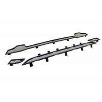 Защита радиатора Стрелка с черной сеткой (нижняя часть) в бампер для Гранта FL