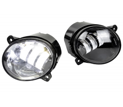 Светодиодные ПТФ Sal-Man 50W 4600lux для Калина, Калина 2, Гранта, Ларгус, Датсун до 2019 года, УАЗ Патриот