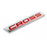 Шильдик Cross красная надпись Кросс для Лада и иномарок