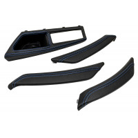 Комплект внутренних накладок ручек дверей обшитые экокожей для Веста