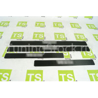 Наклейки карбоновые с надписью Vesta на пороги для Веста