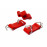 Комплект крепления глушителя CS20 Drive красный полиуретан для ВАЗ 2101-2107, Лада 4Х4 до 1994 года