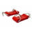 Комплект крепления глушителя CS20 Drive красный полиуретан для ВАЗ 2101-2107, Лада 4Х4 до 1994 года