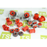 Комплект сайлентблоков и втулок красный полиуретан CS20 Drive для ВАЗ 2113-2115, 2108-21099