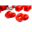 Комплект сайлентблоков и втулок красный полиуретан CS20 Drive для Приора, Калина