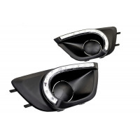 Рамки ПТФ с ДХО в бампер нового образца для Гранта Рамки ПТФ с ДХО в бампер нового образца для Гранта