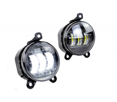 Светодиодные противотуманные фары (ПТФ) Sal-Man 30W для Приора, Шевроле Нива с 2009 года, Лада 2123, ГАЗ Газель