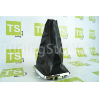 Чехол МКПП цветная строчка с рамкой хром на Калина 2, Гранта Чехол МКПП цветная строчка с рамкой хром на Калина 2, Гранта