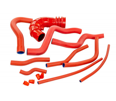 Набор красных патрубков двигателя из армированного каучука для 16-клапанных Приора