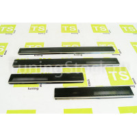 Накладки на внутренние пороги Sheriff карбоновые c надписью Largus Cross на Ларгус Кросс Накладки на внутренние пороги Sheriff карбоновые c надписью Largus Cross на Ларгус Кросс